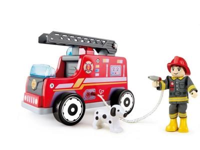 HAPE  Camion de pompier, figurine bois E3024