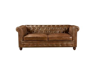 RENDEZ VOUS DECO Canap&eacute; 2 places Chesterfield en cuir