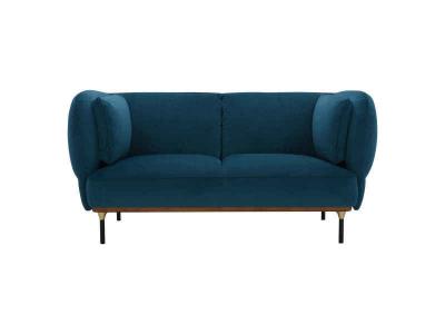 ATMOSPHERA Canap&eacute; 2 Places Velours ISEE Bleu Canard