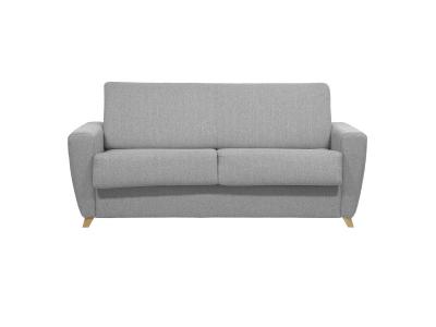 MILIBOO Canap&eacute; convertible scandinave gris clair avec matelas 18 cm GRAHAM