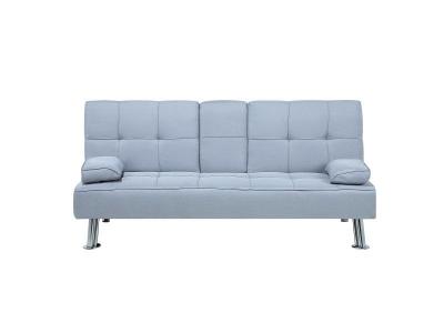 BELIANI Canap&eacute; convertible gris clair Roxen 