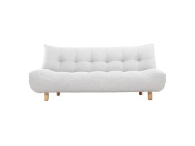 MILIBOO  - Canap&eacute; convertible scandinave gris et ch&ecirc;ne YUMI