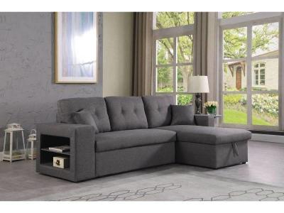 HABITAT ET JARDIN Canap&eacute; d'angle convertible/r&eacute;versible 'Axel' - 3 places - Gris