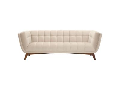 RENDEZ VOUS DECO Canap&eacute; 3 places en velours - Mona - Beige