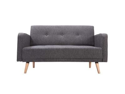 MILIBOO Canap&eacute; scandinave 2 places ULLA - Gris anthracite - Gris anthracite