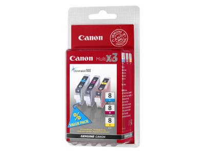  Canon inkcli-8 bj cartridge cmy blist+sec 0621B036