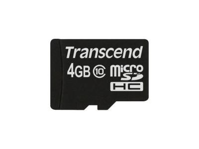TRANSCEND  Premium - carte m&eacute;moire flash - 4 Go - microSDHC 