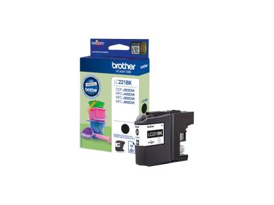 BROTHER Cartouche d'encre originale  lc221bkbp noir