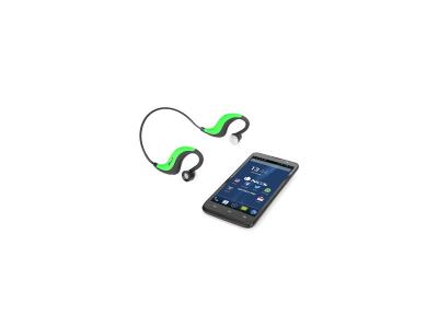 NGS TECHNOLOGY Casque sport sans fil-r&eacute;sistant &agrave; l'eau-microphone-NGS green runner
