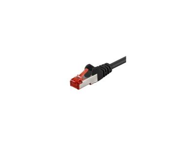 GOOBAY CAT 6 C&acirc;ble de Liaison, S/FTP (PiMF), Noir, 0.5m Longueur de C&acirc;ble