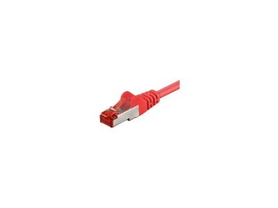 WENTRONIC Goobay 95650 CAT 6 C&acirc;ble de Liaison, S/FTP (PiMF), Rouge, 25 m Longueur