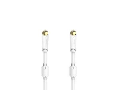 HAMA Cable de raccord . SAT, f . male F - f . male F, dor&eacute;, 7,5 m, 100 dB,