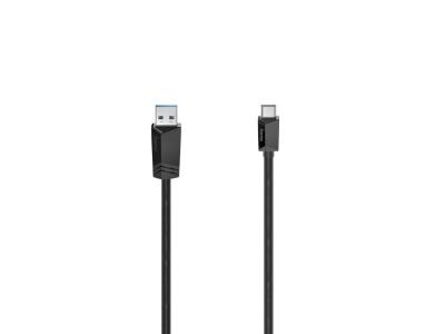HAMA Cable USB-C, male USB-A male, USB 3 .2 Gen2, 10 Gbit/s, 1,00 m
