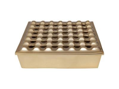 KARE DESIGN Cendrier Soho carr&eacute; laiton 25x25cm 