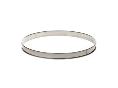 DE BUYER Cercle &agrave; tarte bord roul&eacute; 24 cm en inox -  - Argent - Inox