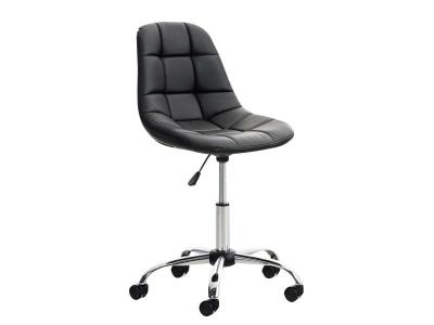 CLP Chaise de bureau Emil similicuir , Noir