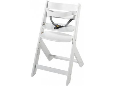 SCHARDT Chaise haute h&ecirc;tre massif blanc domino 01 125 00 02