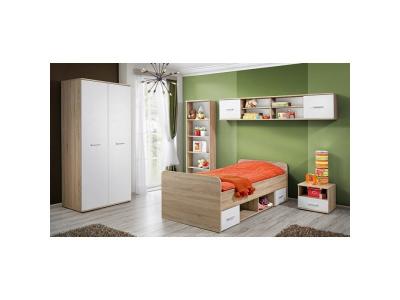 MEUBLORAMA Chambre compl&egrave;te enfant, ado collection denver. Armoire, lit, biblioth&egrave;que, chevet et &eacute;tag&egrave;re