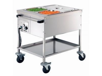 BARTSCHER  Chariot &agrave; Bain-Marie Sans Eau - 2 GN 1/1