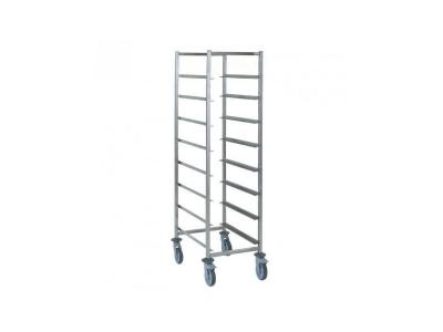 MATERIEL CH PRO Chariot pour casiers &agrave; vaisselle 8 niveaux Tournus - Inox
