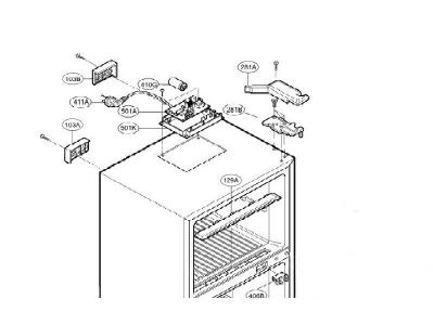 LG Charniere de porte superieure cong pour refrigerateur  AEH31741901