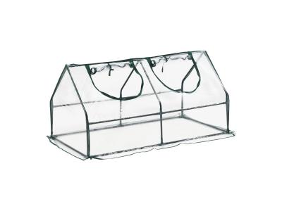 [EN.CASA] Serre de jardin Laubach &agrave; 2 fen&ecirc;tres en acier et PVC 120 x 60 x 60 cm