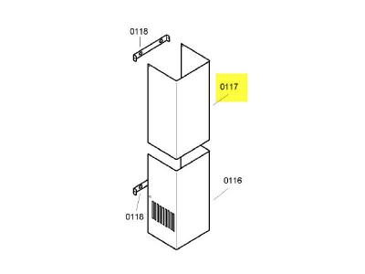 SIEMENS CHEMINEE PARTIE SUPERIEUR REP 117 pour HOTTE  - 00360533