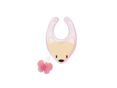 CHICCO  Fresh Bib Bavoir de Dentition +4m Rose 