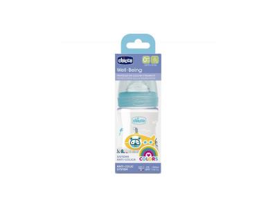 CHICCO  Biberon Bien-&Ecirc;tre D&eacute;bit Lent +0m Bleu 150ml