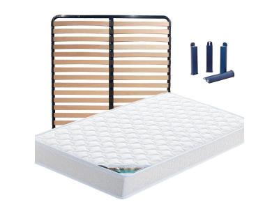 ALTOBUY  - chypre - Pack Matelas + Lattes 140x200 + Pieds - Blanc