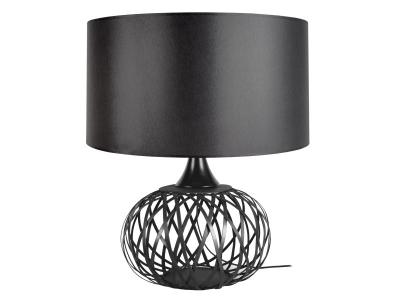 TOSEL CITROUILLE - Lampe de salon globe m&eacute;tal anthracite et noir