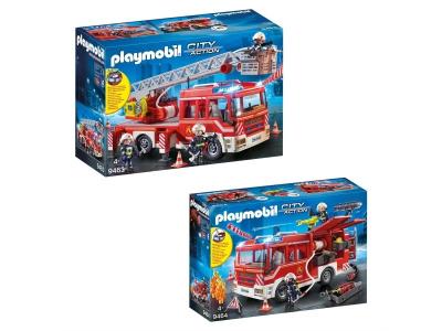 9463-64 City Action - Set de 2 Bo&icirc;tes Playmobil sur le th&egrave;me des pompiers 