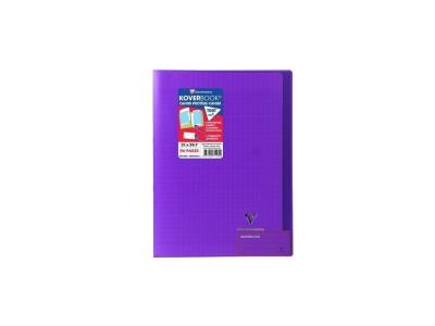 CLAIREFONTAINE Cahier  Koverbook Couverture piqu&eacute; polypro 96 pages S&eacute;y&egrave;s 21 x 29,7 cm Violet