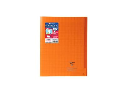 CLAIREFONTAINE Cahier Avec Rabats 24x32cm 96 Pages Grands Carreaux Koverbook  - Le Cahier