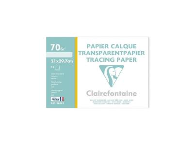 CLAIREFONTAINE  - Papier calque - 21 x 29,7 - 12 feuilles - 70/75G