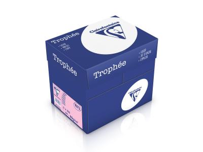 CLAIREFONT Troph&eacute;e a4 ramette 500 feuilles 80g rose x5 3329685197308