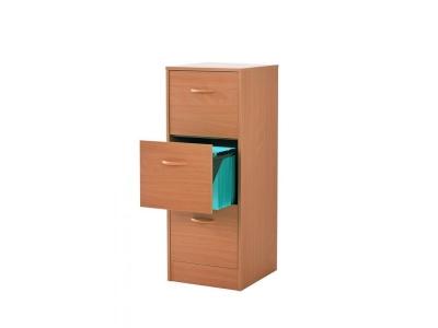 Classeur 3 tiroirs 75 dossiers suspendus - coloris: h&ecirc;tre MATHA413HK