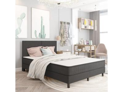  Vidaxl Sommier &Agrave; Lattes De Lit Gris Fonc&eacute; Tissu 160x200 Cm