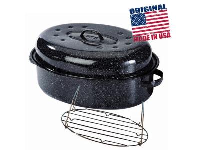 GRANITEWARE Warmcook - Cocotte Ovale En Acier Carbon 46x31cm + Grille - 0509+2005