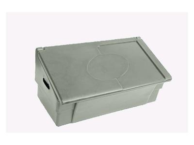 PLAST UP ROTOMOULAGE Coffre de jardin 100L pour stockage et RANGEMENT-Gris-45cm - Gris