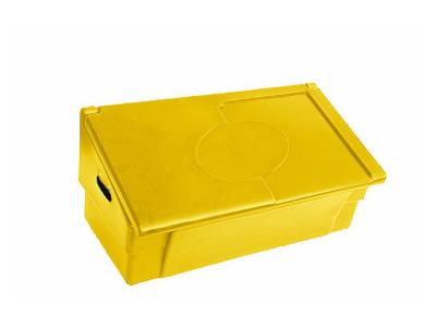  Coffre de jardin 100L pour stockage et RANGEMENT-Jaune-45cm - Jaune
