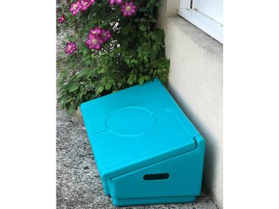  Coffre de jardin 50L pour stockage et RANGEMENT-Bleu-34cm - Bleu