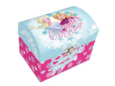 LA REINE DES NEIGES Coffret &agrave; bijoux musical Frozen rose et bleu