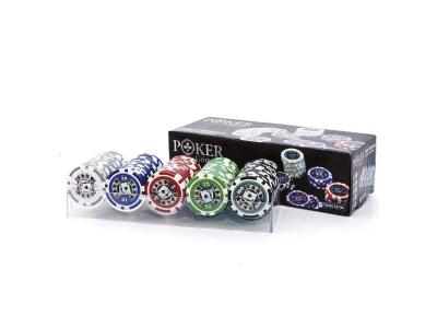 CARTAMUNDI Coffret cristal 100 jetons Poker - en plastique ABS 11,5g