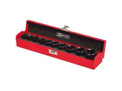 RIBIMEX Lot de 10&nbsp;douilles en bo&icirc;te m&eacute;tal