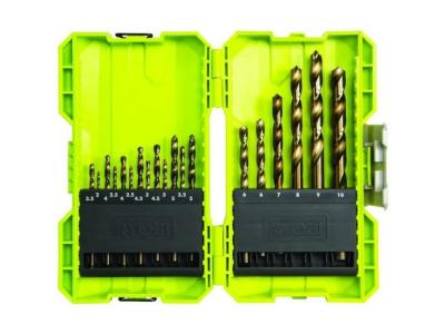 RYOBI  - Coffret empilable 19 forets HSS m&eacute;tal 2 &agrave; 10 mm - RAK19HSS2