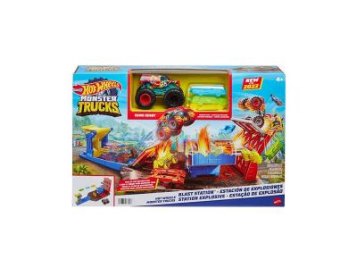 HOT WHEELS  - Monster Trucks - La Station Explosive - Playset