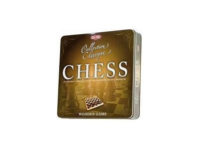 TACTIC Echecs en bois  Bo&icirc;te metal 