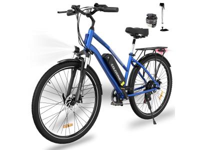 COLORWAY  v&eacute;lo &eacute;lectrique 28 vae - e-bike vtt batterie amovible 36v 15ah - moteur 250w - shimano 7 vitesses - bleu 