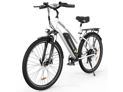 COLORWAY V&eacute;lo &Eacute;lectrique, 28 V&eacute;los &agrave; Assistance &Eacute;lectrique, Ville E-Bike avec Batterie Amovible 36V 15Ah, Moteur 250W, 7 Vitesses, E-Bike Urbain pour Adult Argent 